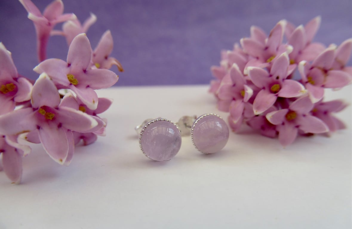 Delicate Lavender Amethyst STS stud earrings