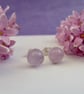 Delicate Lavender Amethyst STS stud earrings