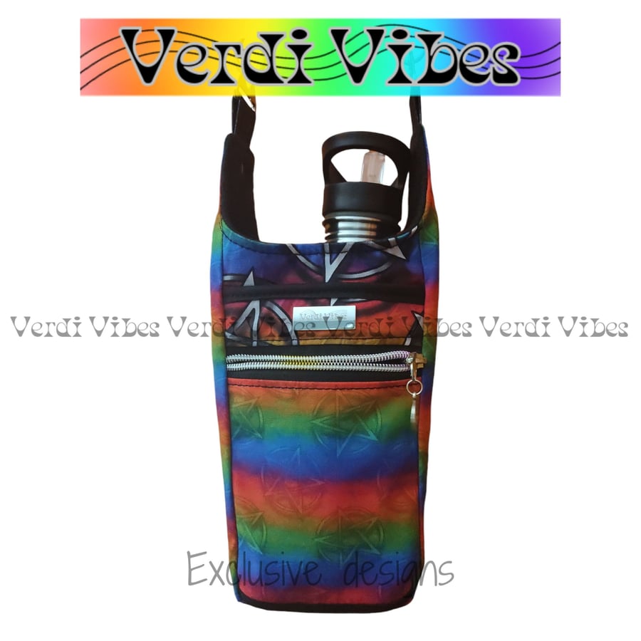 Rainbow small pentacle crossbody sling bag