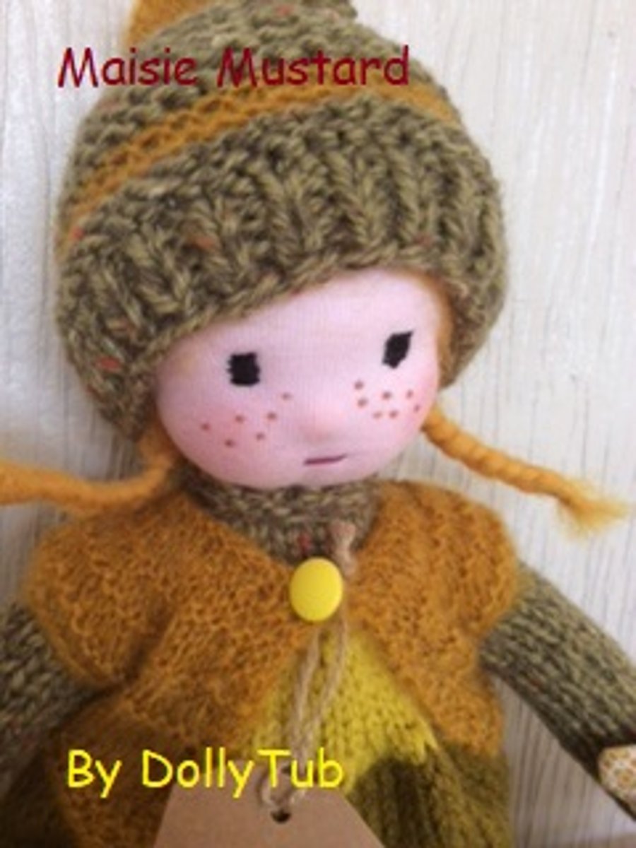 knitted doll - Maisie Mustard