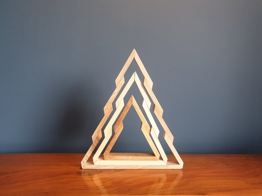 Wood Modern Christmas Tree - Oak