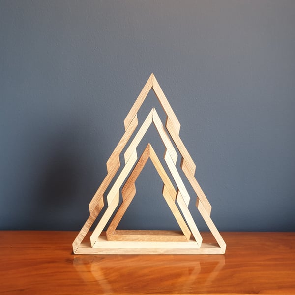 Wood Modern Christmas Tree - Oak