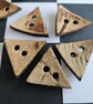 33mm Real Coconut LAST 10 Tri sided buttons x 5 buttons - Image 1