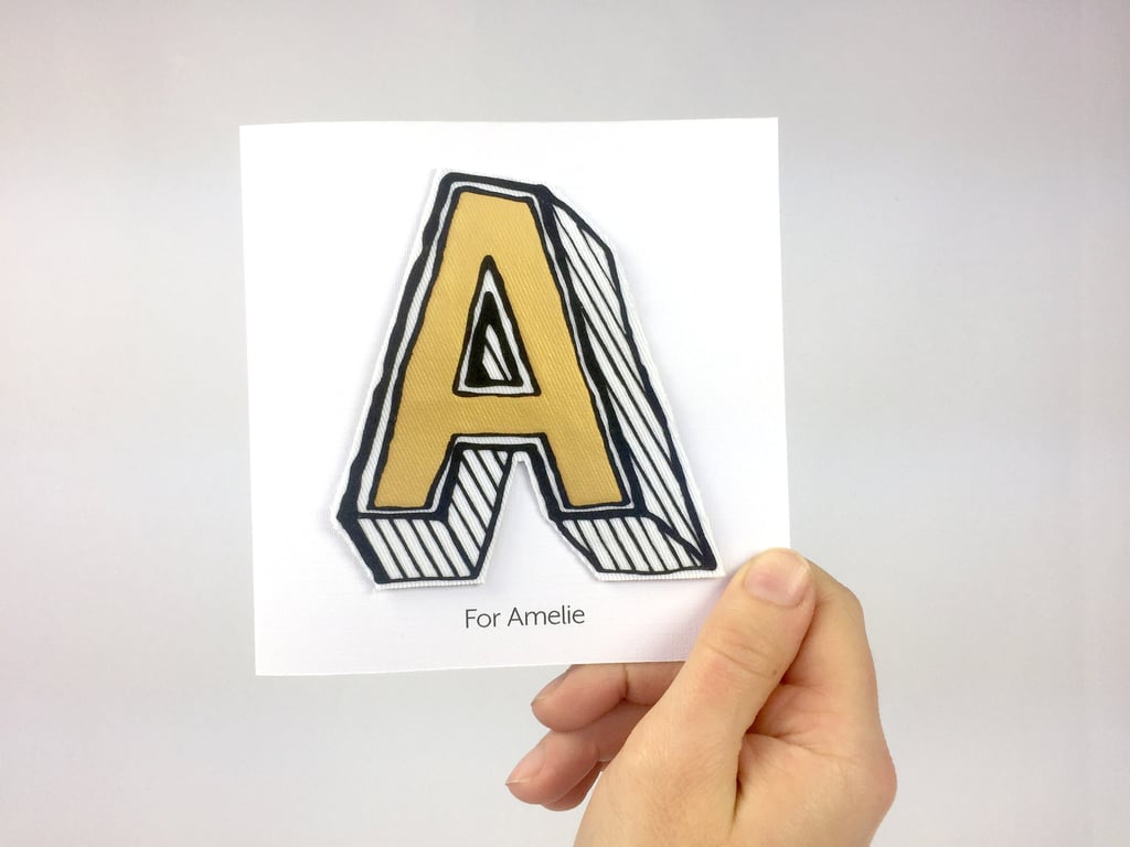 Personalised Birthday Card, New Baby. Handmade Custom Greetings Letter