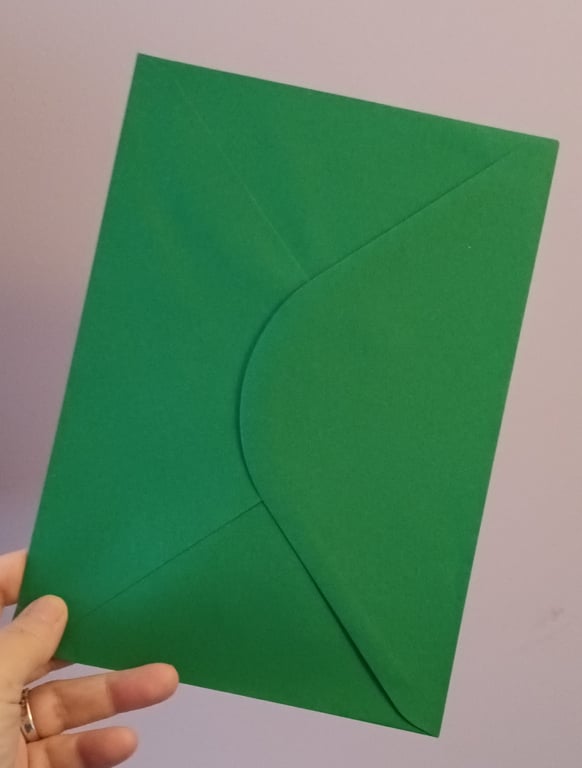 C5 A5 Green Envelopes For Cardmaking, Wedding. 120gsm Pack Of 6