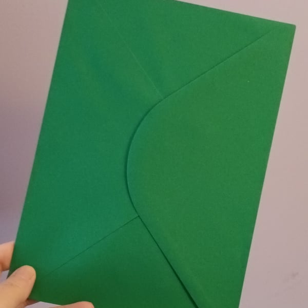 C5 A5 Green Envelopes For Cardmaking, Wedding. 120gsm Pack Of 6
