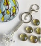 Handbag Charm, Clear Crystal Star, with a Chainmaille Chain and Keyring - Image 10