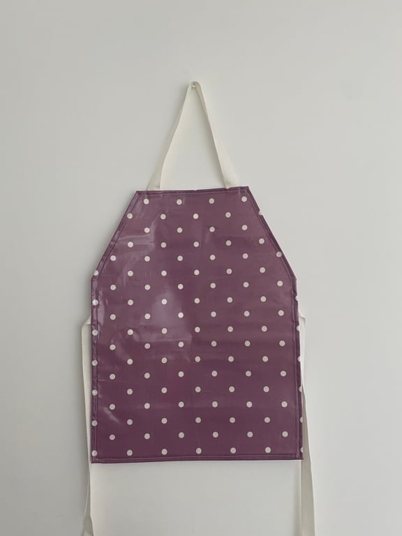Children's Purple Spotty Apron (031)