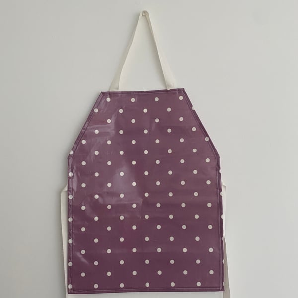Children's Purple Spotty Apron (031)