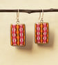 Dangle Earrings - Handmade Polymer Clay with Sterling Silver Hooks - Image 2