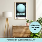 Uranus Animated Poster - Interactive Art - Uranus Print - AR Experience