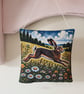 Hand Printed Summer Hare Fabric Hanging Decoration Scented with Lavender or Rose - Image 4