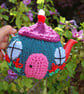Country cottage tea cosy - hand embroidered, to fit a tea for one or two  teapot - Image 4