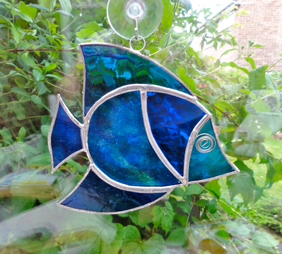 Stained Glass Fish Suncatcher