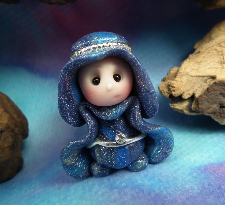 Princess 'Barley' Tiny Royal Gnome with tiara OOAK Sculpt by Ann Galvin