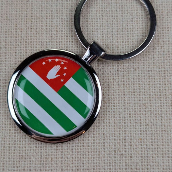 Abkhazia Flag Keyring - Abkhazia Flag Keychain
