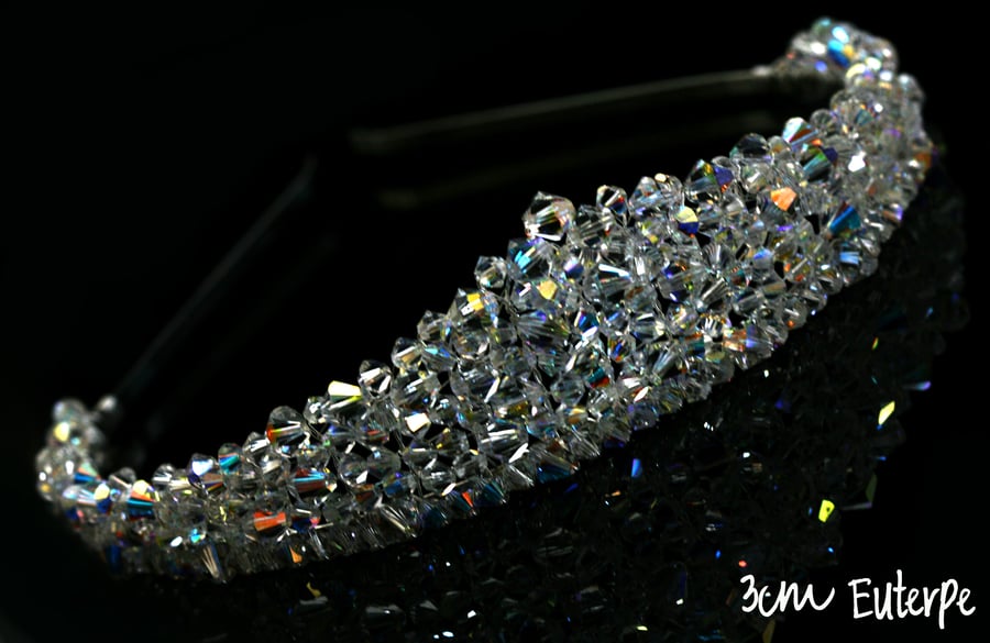 Silver Swarovski Crystal Clear AB Handmade Bridal Tiara