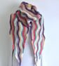 SCARF .Fine wool blend  . ' Autumn' .Unique .Crochet . Multicoloured. - Image 4