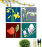 Spring Floral Card Collection - pack of four Spring cards - Image 1