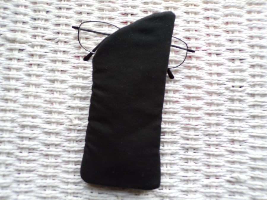 Black Glasses Case Lined & Padded 