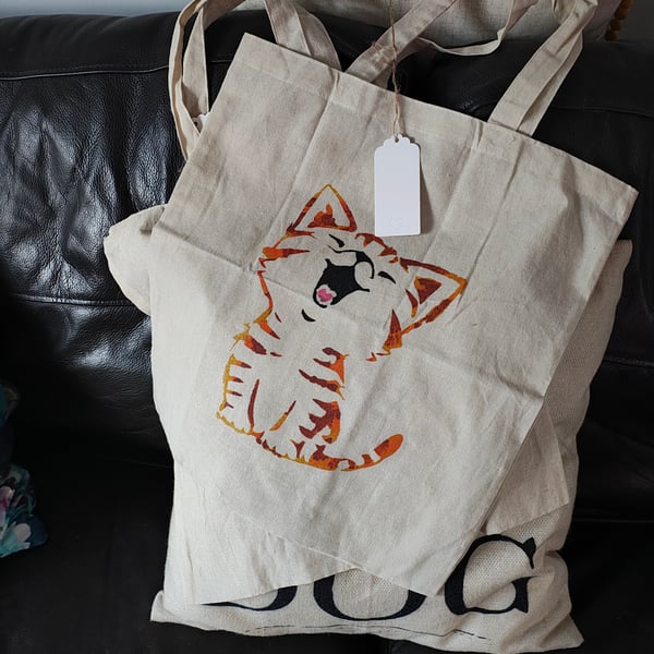 Hand painted tote bag 