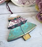 Mosaic Ornament Christmas Tree, Festive Vintage China Holiday Decorations