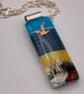 A Day at the Beach (7) Seascape Fused Glass Pendant