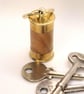 Handcrafted Reclaimed Oak & Eley 12Bore Cartridge Keyring Recycled Brass Detail - Image 2