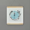 Wild Swimmer Linocut Print - sea swimming cold water swimmer gift mothers day