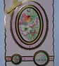 Tropical Birthday Card Wishing You a Fun Filled Day Hibiscus Flowers Butterfly - Image 1