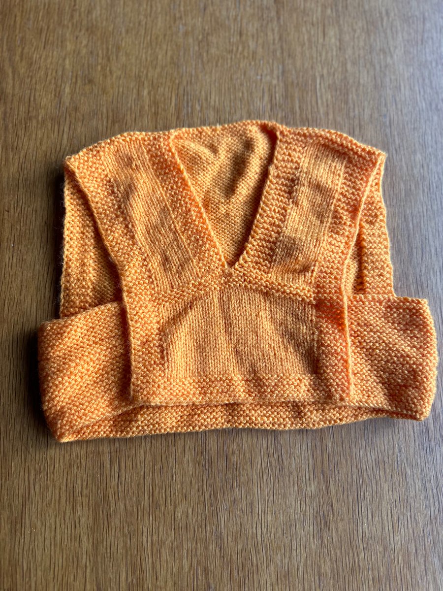 Hand knitted sleeveless cardigan Folksy