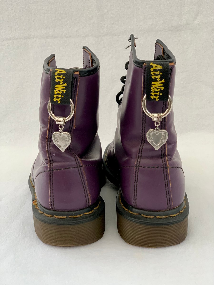 Winged Heart Dr Martens Charms - Alt Boot Accessories - Doc Tag Charms -DM Charm