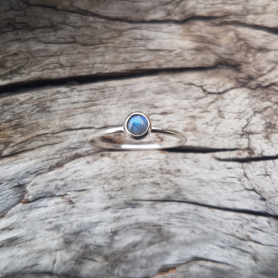 Labradorite stack ring 
