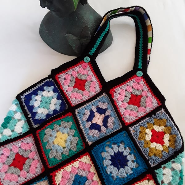 Hand made crochet tote bag (106)