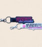 Nevertheless She Persisted Keyring - Embroidered Faux Leather Empowerment Gift