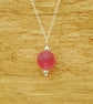 Pink sea glass pendant - Image 1