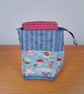 Tea Time quilted zipped carton pouch