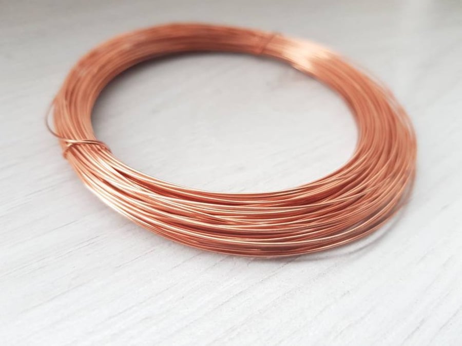 24 Gauge (0.5 mm) Bare Dead Soft Copper Wire - 15 Meters