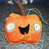 Handmade Halloween Pumpkin Decoration with creepy face