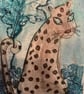 Leopard -  Original Collagraph Print - - Image 3