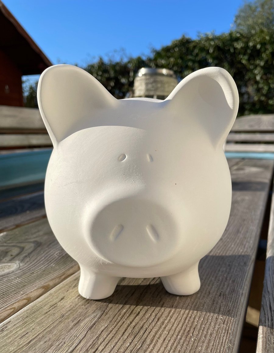 Pottery Pig Painting Kit, Piggy Bank, Design Your Own, Gifts for Children
