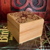 Oak leaf and acorn pyrography small wooden box