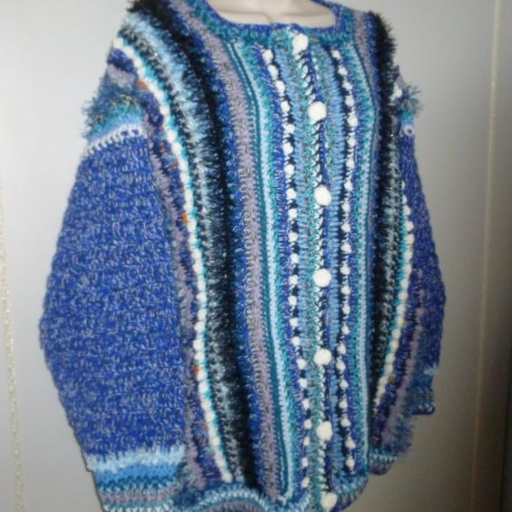 Exclusive designer crochet  ladies large  jacket.( ref FA478 CR2 E1 )