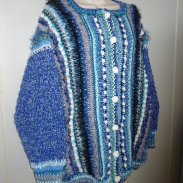 Exclusive designer crochet  ladies large  jacket.( ref FA478 CR2 E1 )