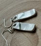 Handmade Ceramic Earrings One of a Kind Eco Friendly Gifts sterling silver  - Image 8