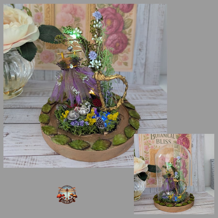 Ready for the Flower Ball Light up glass Dome OOAK Handmade