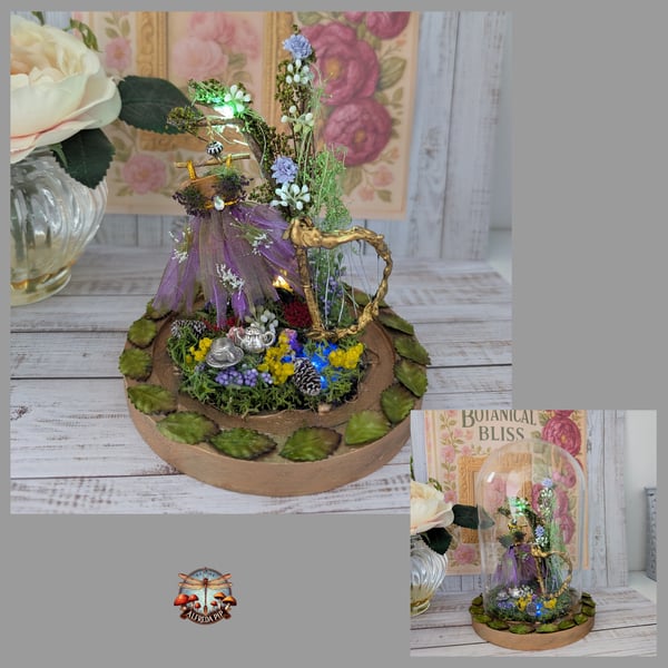 Ready for the Flower Ball Light up glass Dome OOAK Handmade