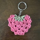 Handmade Vintage Raspberry Crochet Keyring