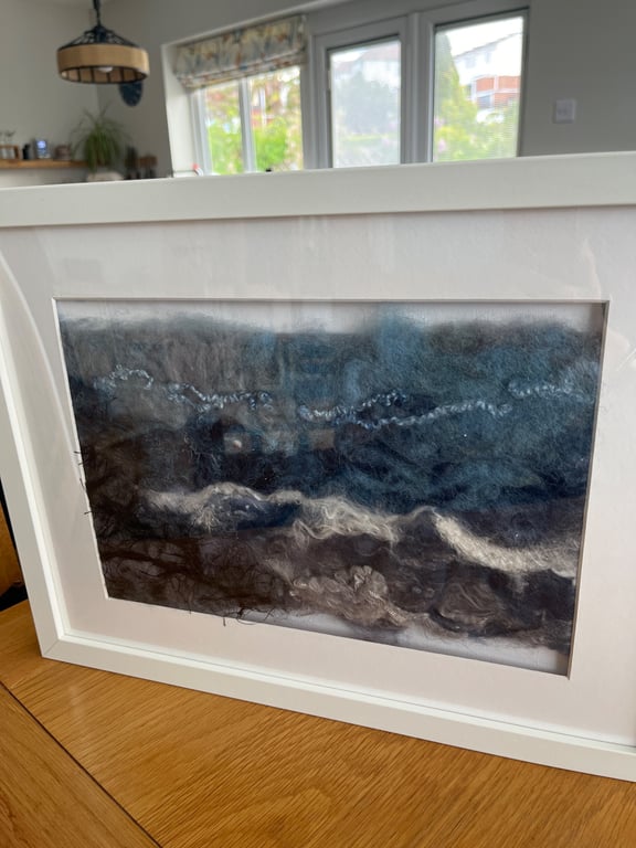 Felted picture: The Power of Stormy Seas 