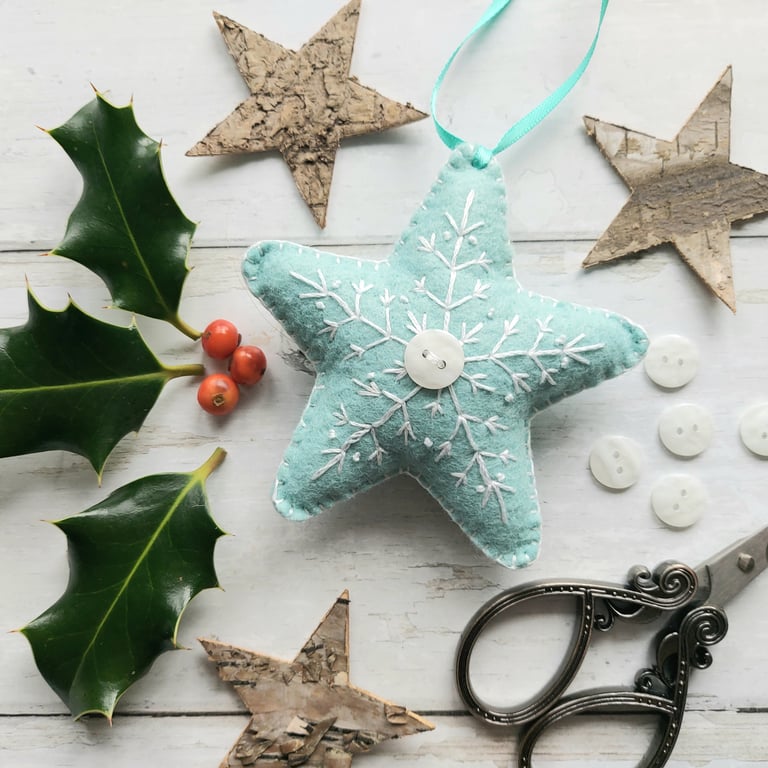 Scandi Star Christmas Tree Ornament
